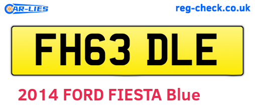 FH63DLE are the vehicle registration plates.