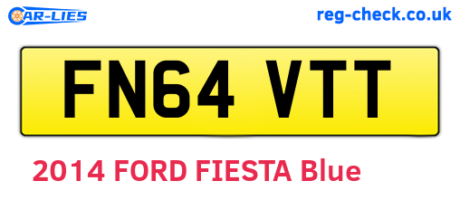 FN64VTT are the vehicle registration plates.