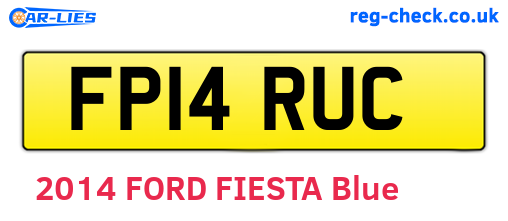 FP14RUC are the vehicle registration plates.