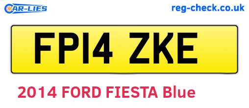 FP14ZKE are the vehicle registration plates.