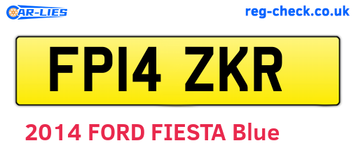 FP14ZKR are the vehicle registration plates.