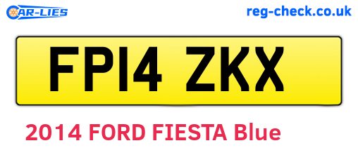 FP14ZKX are the vehicle registration plates.