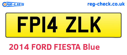 FP14ZLK are the vehicle registration plates.