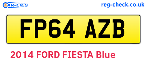 FP64AZB are the vehicle registration plates.