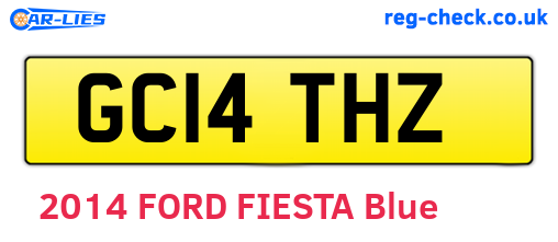 GC14THZ are the vehicle registration plates.