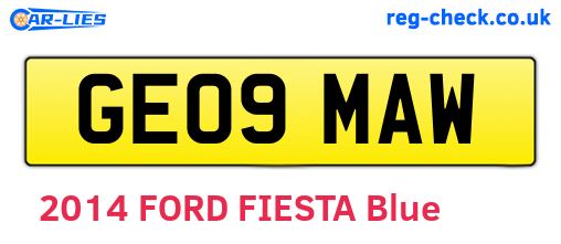 GE09MAW are the vehicle registration plates.