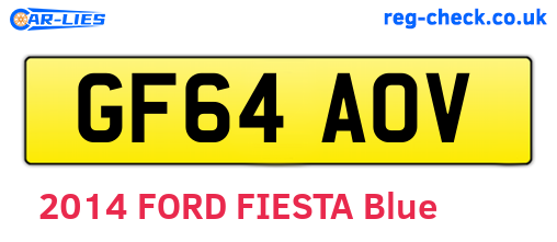 GF64AOV are the vehicle registration plates.