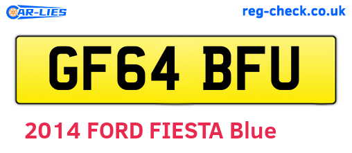 GF64BFU are the vehicle registration plates.