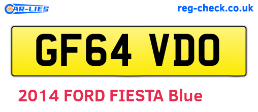 GF64VDO are the vehicle registration plates.