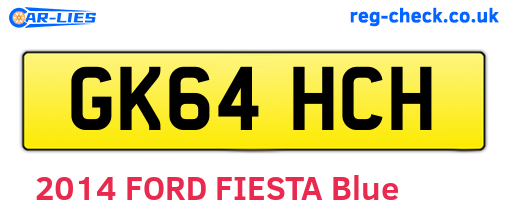 GK64HCH are the vehicle registration plates.