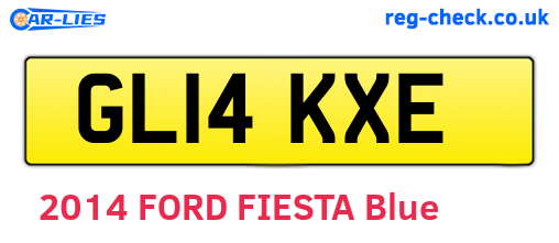 GL14KXE are the vehicle registration plates.
