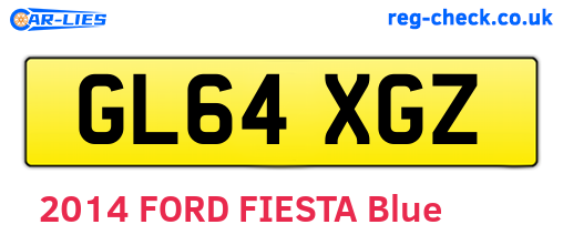 GL64XGZ are the vehicle registration plates.