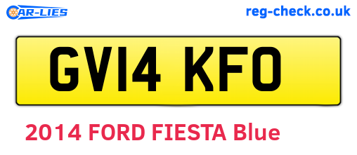 GV14KFO are the vehicle registration plates.