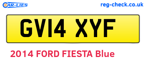 GV14XYF are the vehicle registration plates.