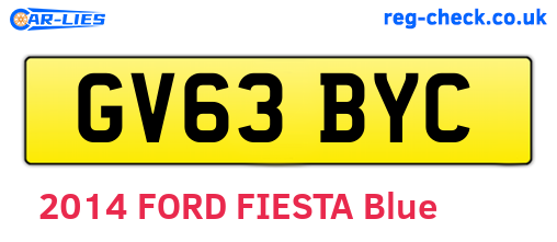 GV63BYC are the vehicle registration plates.