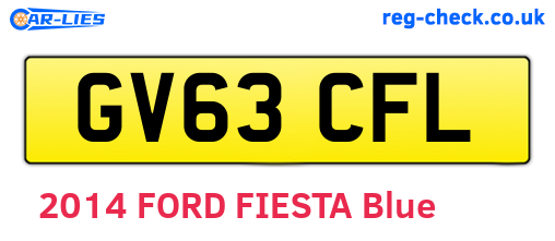 GV63CFL are the vehicle registration plates.