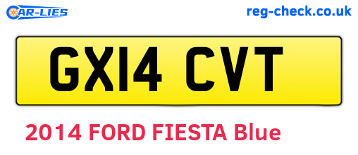 GX14CVT are the vehicle registration plates.