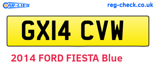 GX14CVW are the vehicle registration plates.