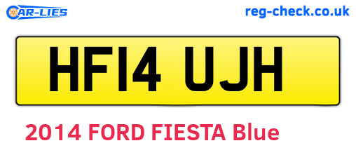 HF14UJH are the vehicle registration plates.