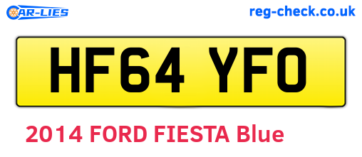 HF64YFO are the vehicle registration plates.