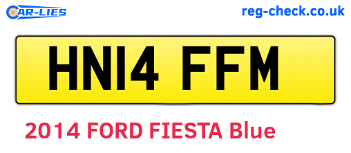 HN14FFM are the vehicle registration plates.