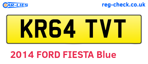 KR64TVT are the vehicle registration plates.