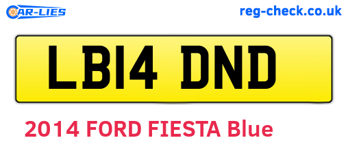 LB14DND are the vehicle registration plates.