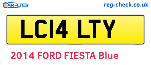 LC14LTY are the vehicle registration plates.