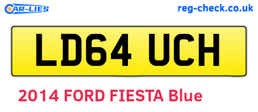 LD64UCH are the vehicle registration plates.