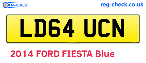 LD64UCN are the vehicle registration plates.