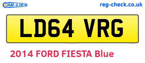 LD64VRG are the vehicle registration plates.