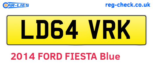 LD64VRK are the vehicle registration plates.