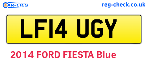 LF14UGY are the vehicle registration plates.