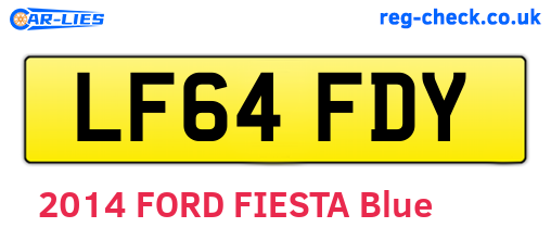 LF64FDY are the vehicle registration plates.