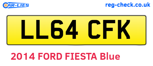 LL64CFK are the vehicle registration plates.