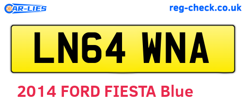 LN64WNA are the vehicle registration plates.