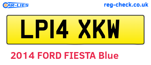 LP14XKW are the vehicle registration plates.