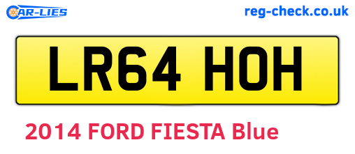 LR64HOH are the vehicle registration plates.