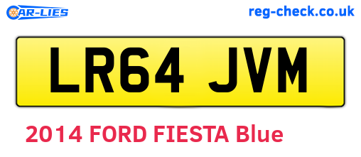 LR64JVM are the vehicle registration plates.