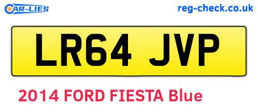 LR64JVP are the vehicle registration plates.