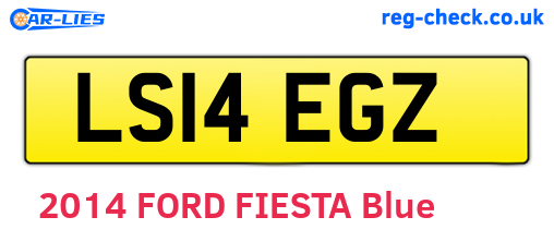 LS14EGZ are the vehicle registration plates.