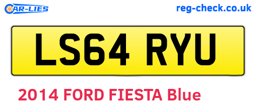 LS64RYU are the vehicle registration plates.