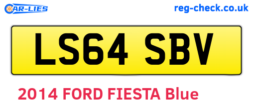 LS64SBV are the vehicle registration plates.