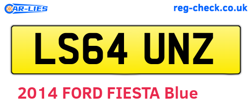 LS64UNZ are the vehicle registration plates.