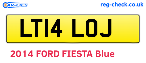 LT14LOJ are the vehicle registration plates.