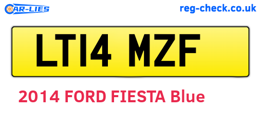 LT14MZF are the vehicle registration plates.