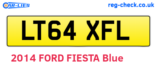 LT64XFL are the vehicle registration plates.