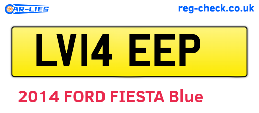 LV14EEP are the vehicle registration plates.