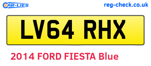 LV64RHX are the vehicle registration plates.