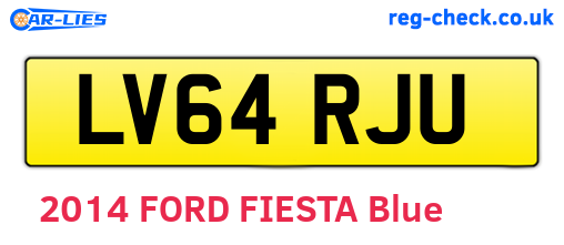 LV64RJU are the vehicle registration plates.